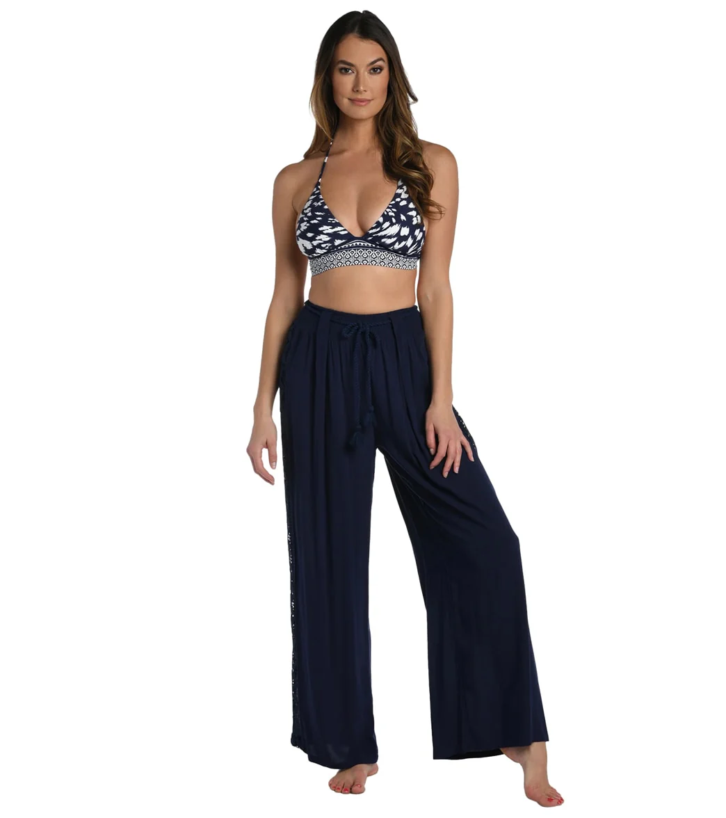 La Blanca Women's Coastal Covers Crochet Side Panel Cover Up Pant - Image 6