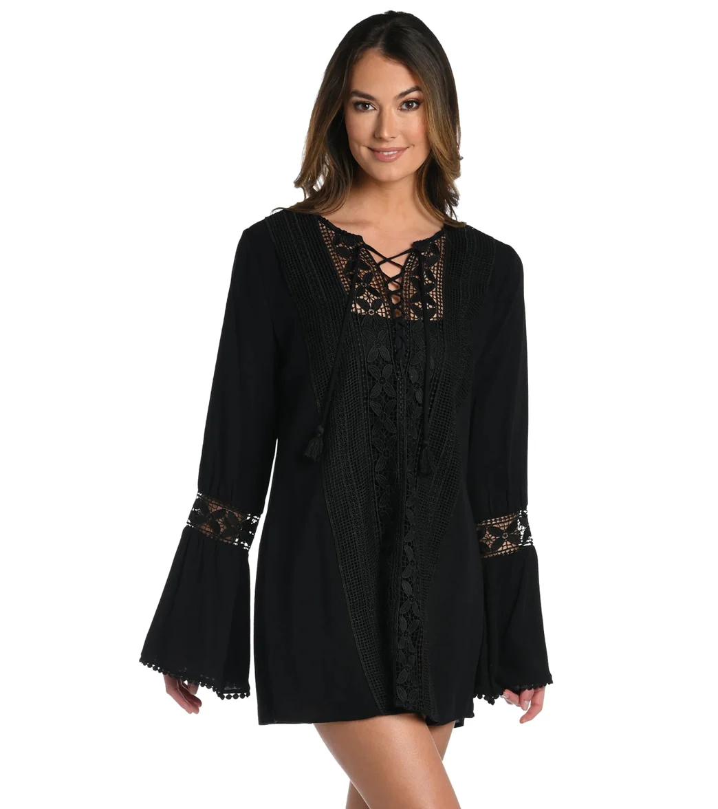 La Blanca Women's Coastal Covers Lace Up Cover Up Tunic - Image 4