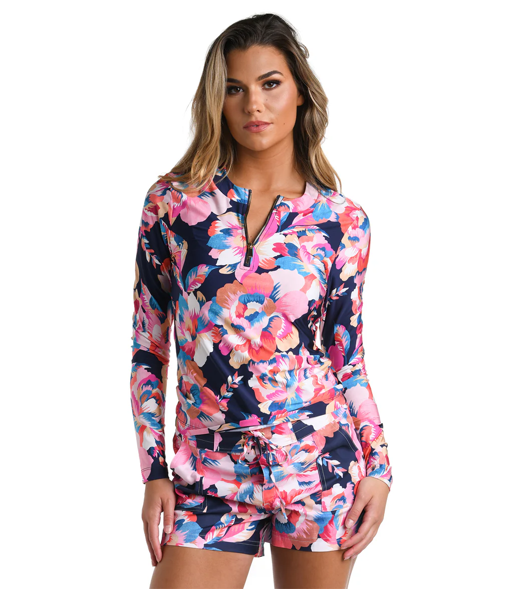 La Blanca Women's Denim Bouquet Rashguard - Image 5
