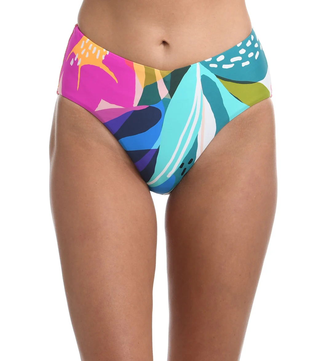 La Blanca Women's Eclectic Shore V-Front High Waist Bikini Bottom - Image 4