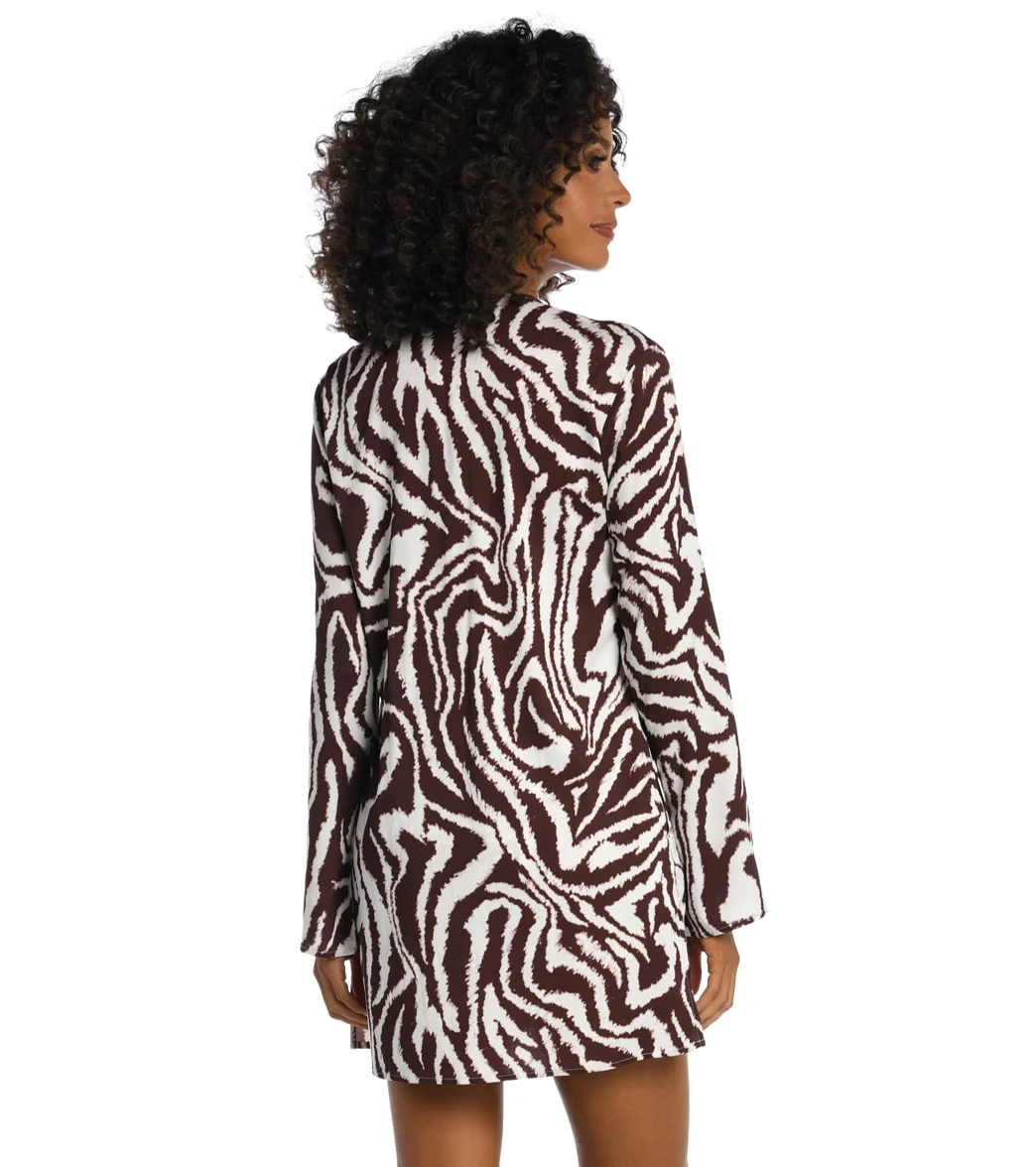 La Blanca Women's Fierce Lines Lace Up Cover Up Tunic - Image 3