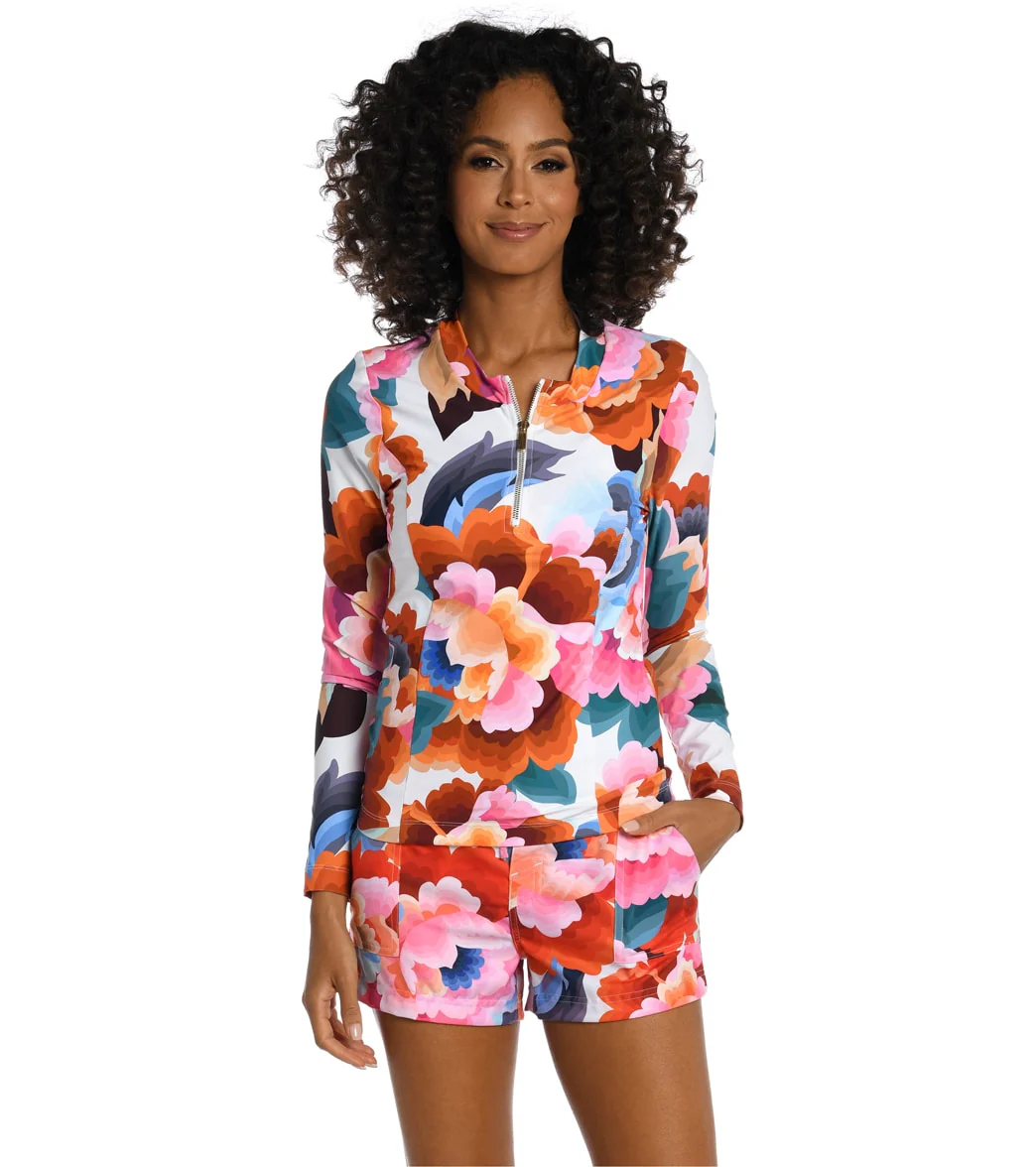 La Blanca Women's Floral Rhythm Rash Guard - Image 4