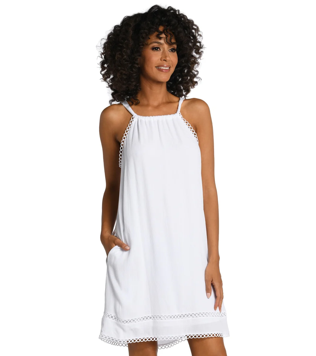 La Blanca Women's Illusion Covers High Neck Cover Up Dress - Image 2
