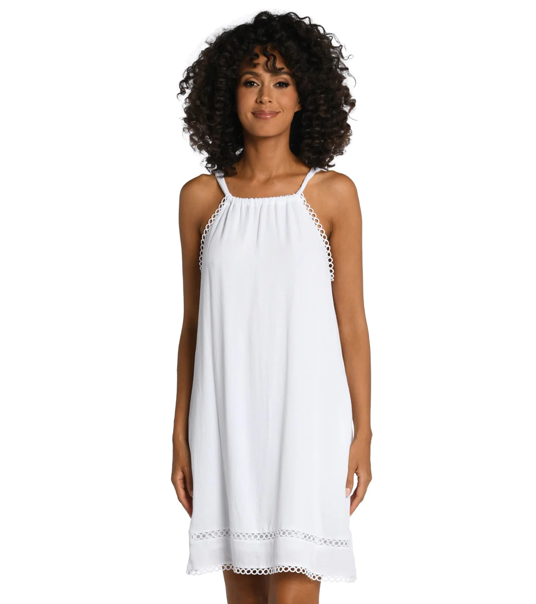 La Blanca Women's Illusion Covers High Neck Cover Up Dress - Image 5