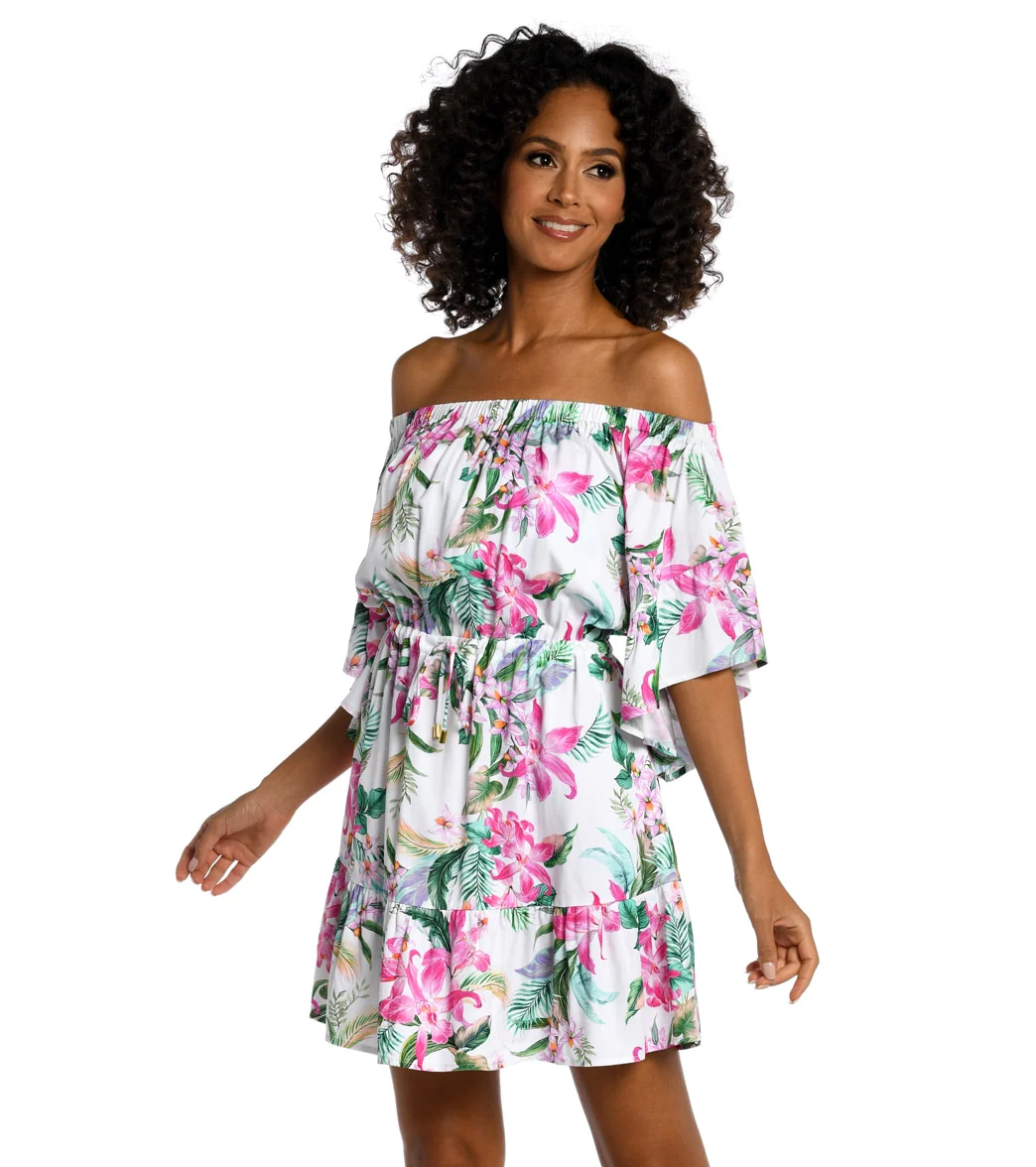 La Blanca Women's Mystic Palms Off The Shoulder Dress - Image 2