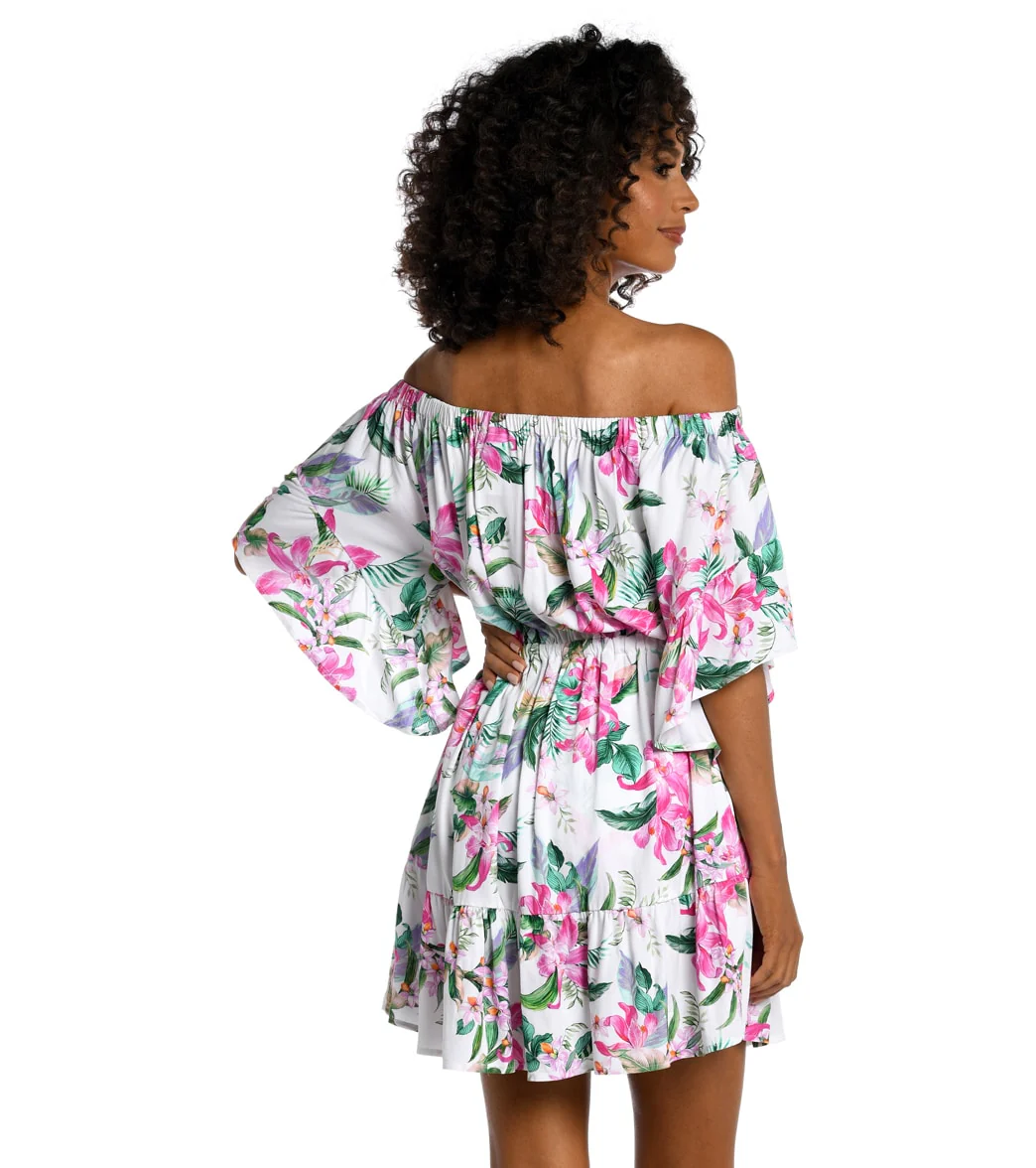 La Blanca Women's Mystic Palms Off The Shoulder Dress - Image 3