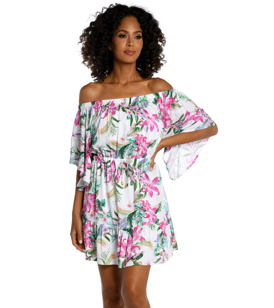 La Blanca Women's Mystic Palms Off The Shoulder Dress - Image 4