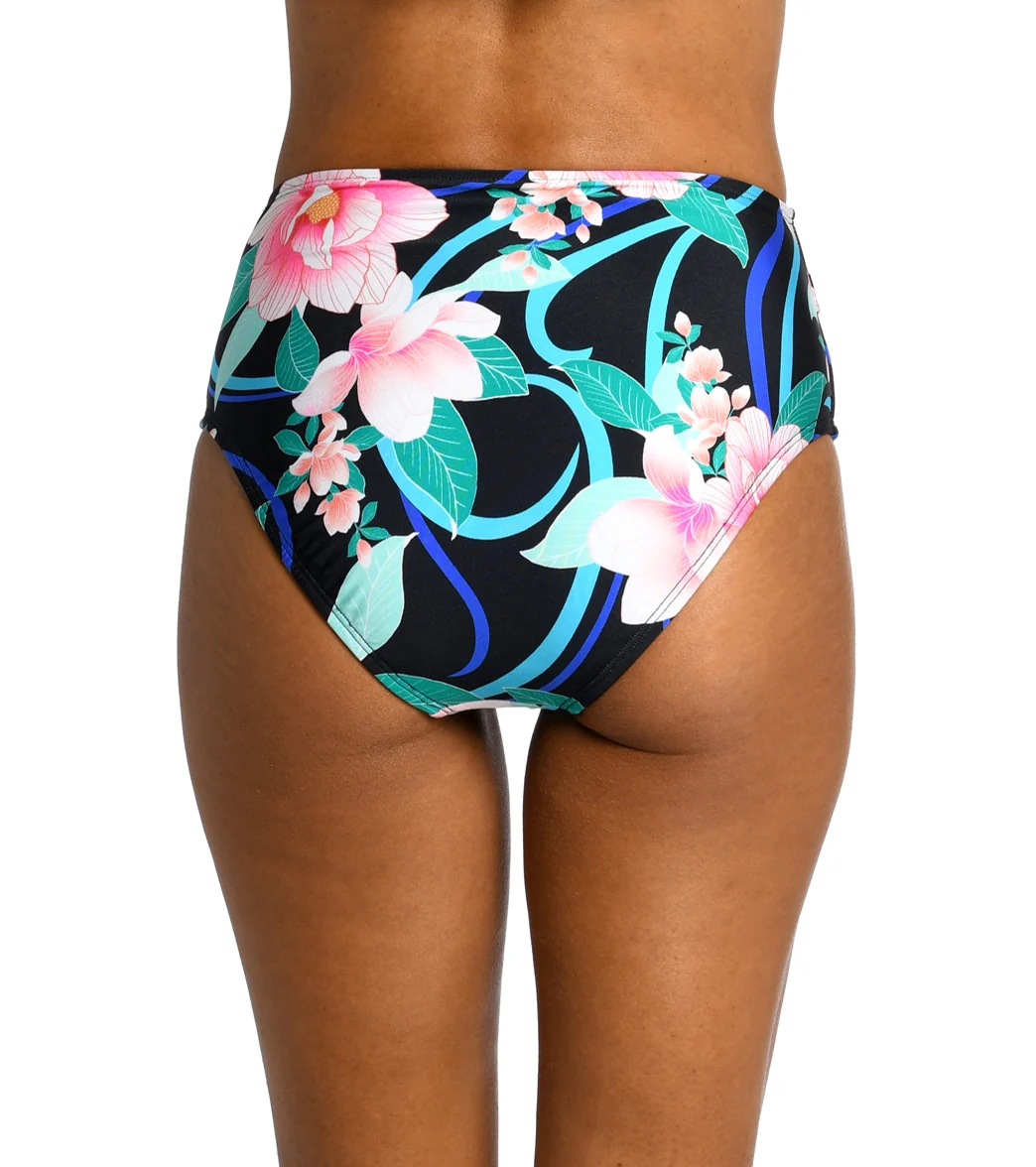 La Blanca Women's Nightfall Blooms Belted High Waist Bikini Bottom - Image 3