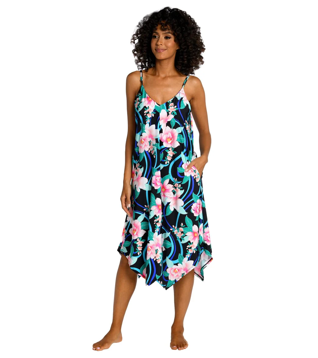 La Blanca Women's Nightfall Blooms Tank Cover Up Dress - Image 7