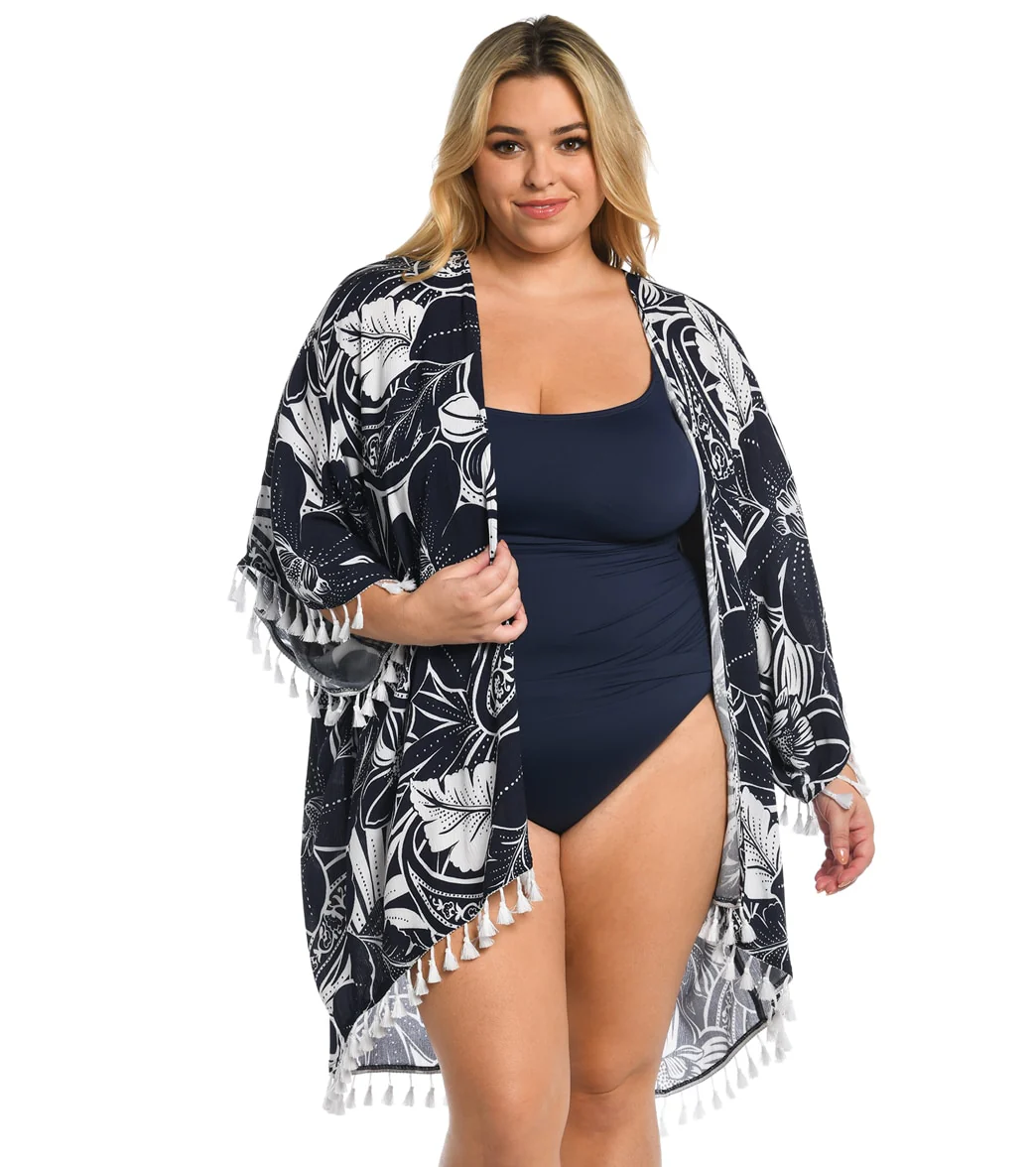 La Blanca Women's Plus At The Playa Kimono - Image 5
