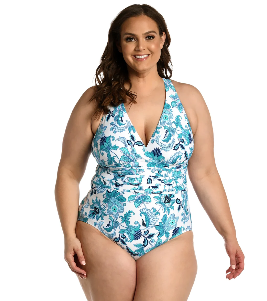 La Blanca Women's Plus Santorini Sun Cross Back One Piece Swimsuit - Image 5