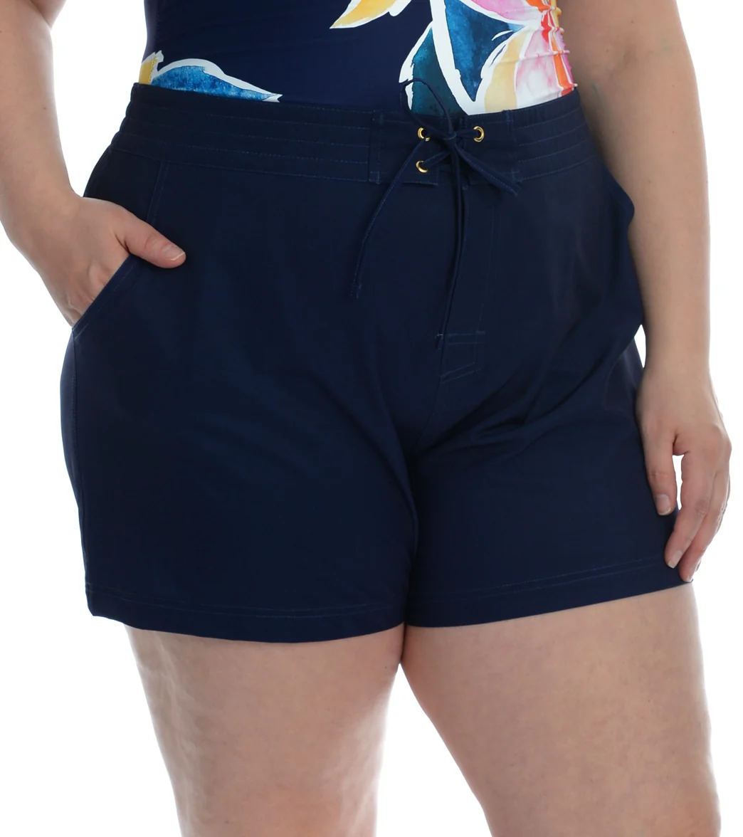 La Blanca Women's Plus Size All Aboard 4" Short - Image 4