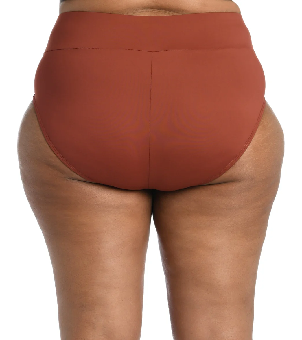 La Blanca Women's Plus Size Island Goddess High Waist Bikini Bottom - Image 2