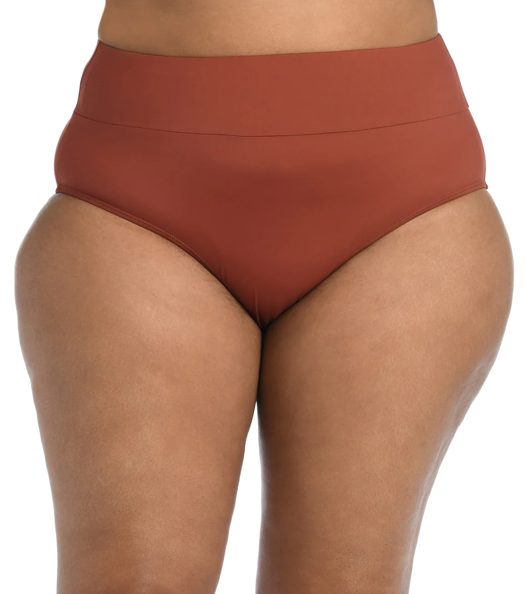 La Blanca Women's Plus Size Island Goddess High Waist Bikini Bottom - Image 4