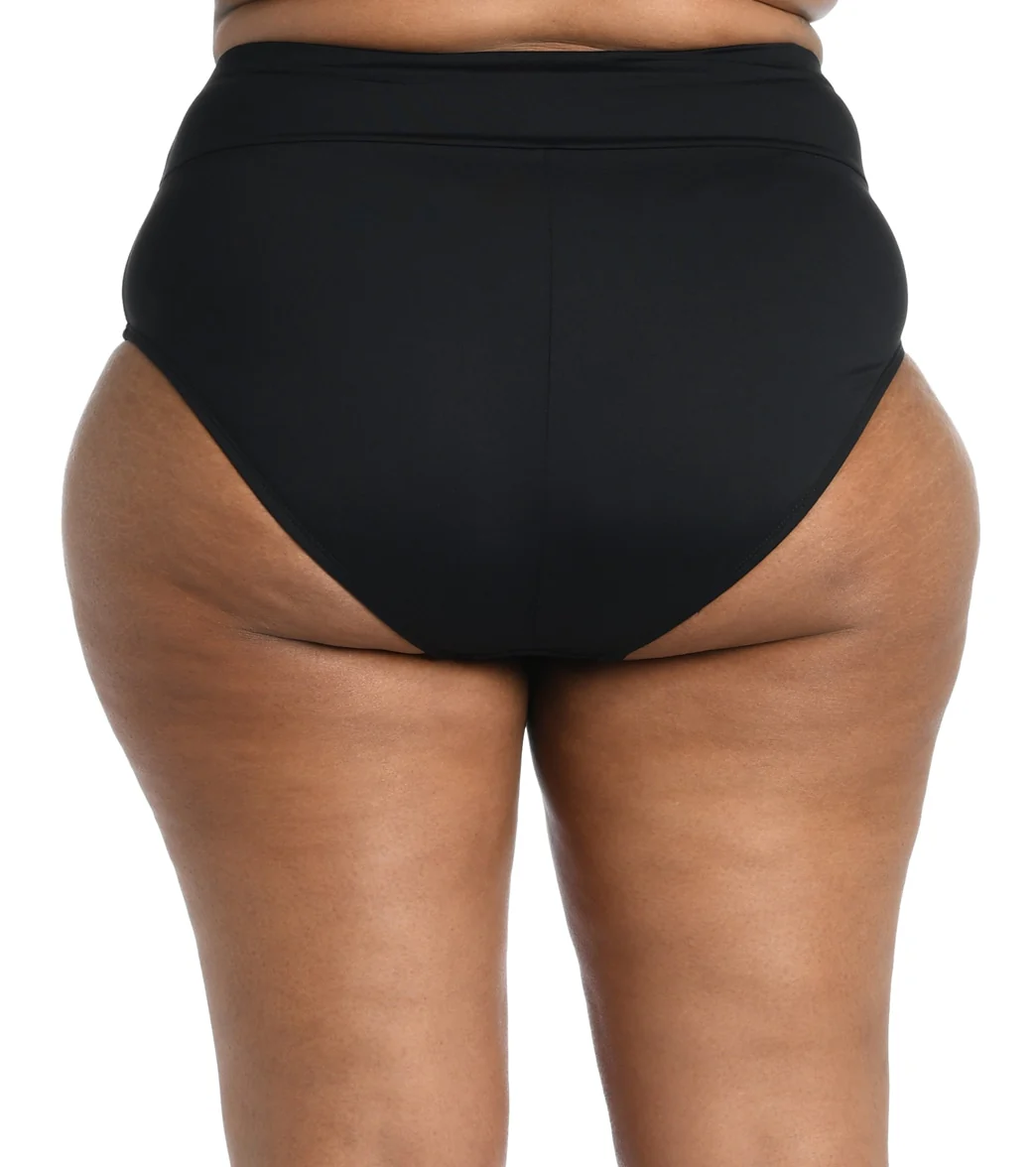 La Blanca Women's Plus Size Island Goddess High Waist Bikini Bottom - Image 6