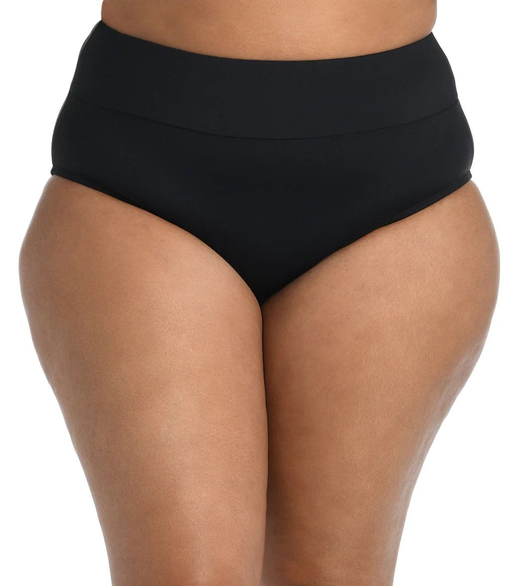 La Blanca Women's Plus Size Island Goddess High Waist Bikini Bottom - Image 8