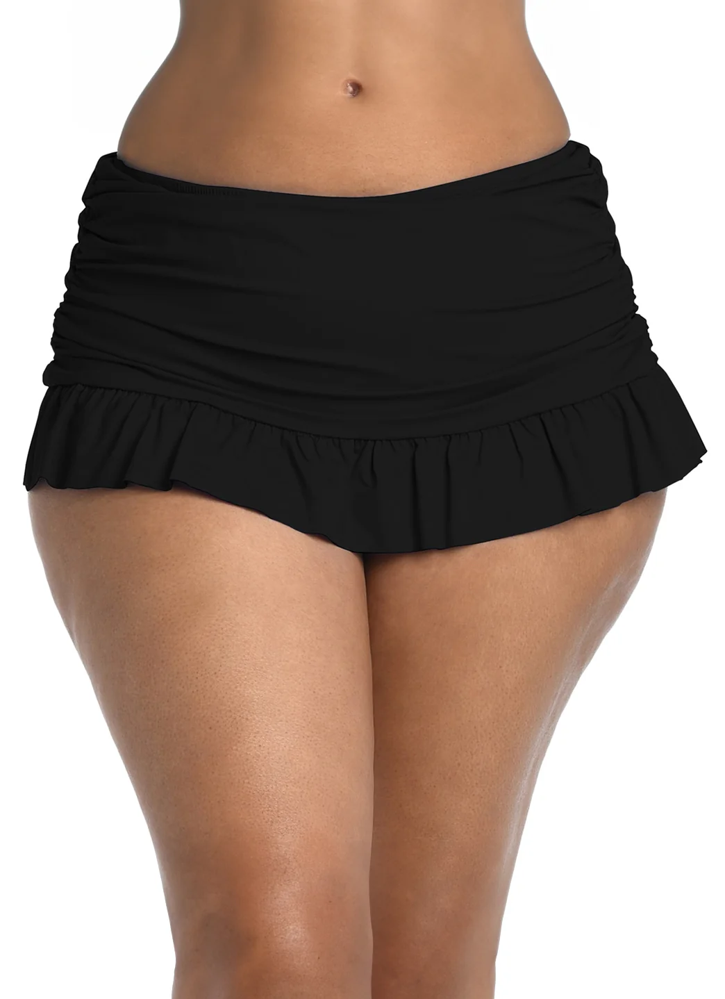 La Blanca Women's Plus Size Island Goddess Ruffle Swim Skirt - Image 11