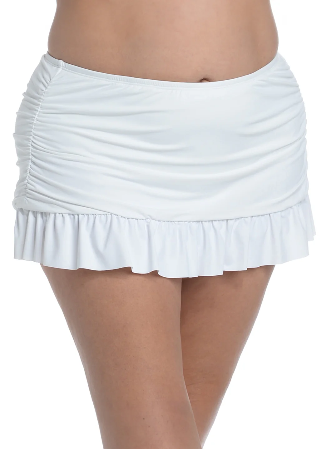 La Blanca Women's Plus Size Island Goddess Ruffle Swim Skirt - Image 15