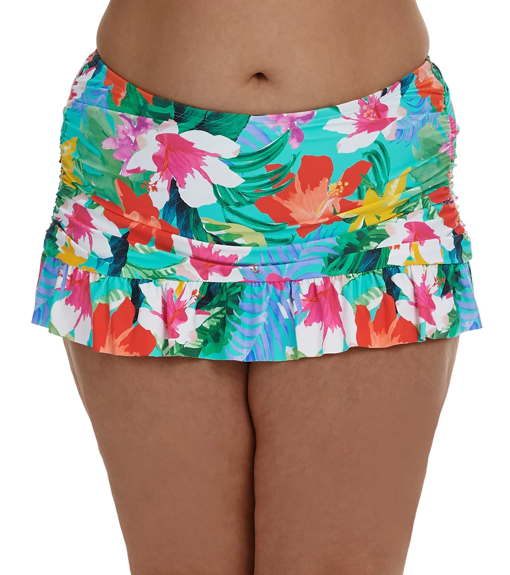 La Blanca Women's Plus Size Tropea Breeze Ruffle Skirt Bottom - Image 4