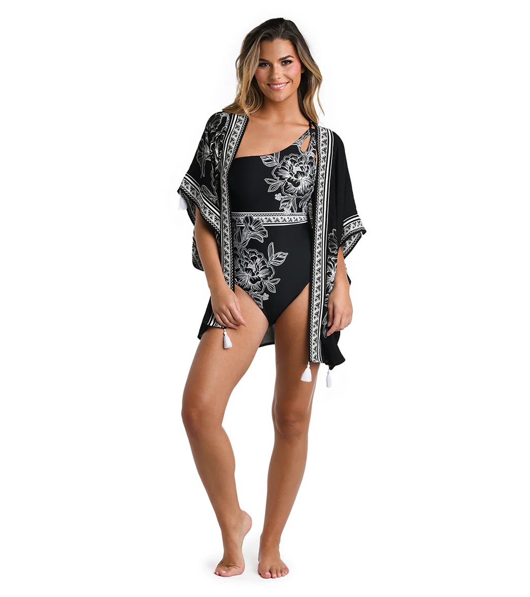 La Blanca Women's Shadow Floral Kimono - Image 3