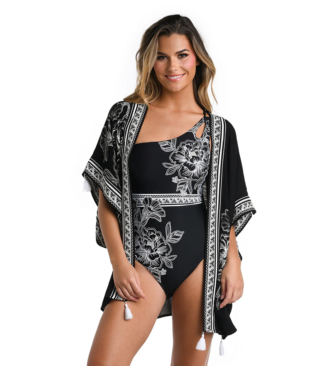 La Blanca Women's Shadow Floral Kimono - Image 6