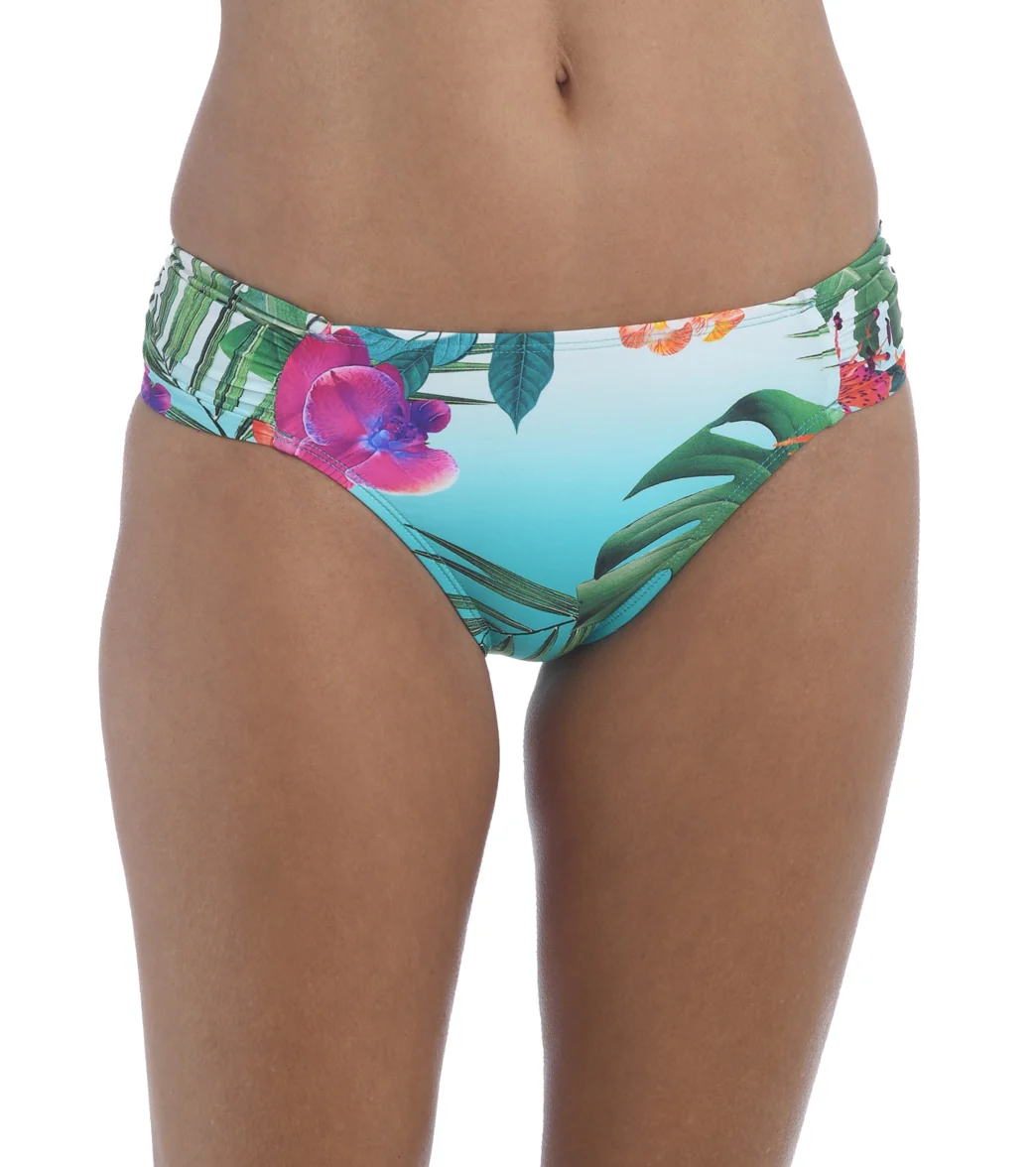 La Blanca Women's Tropicalia Side Shirred Bikini Bottom