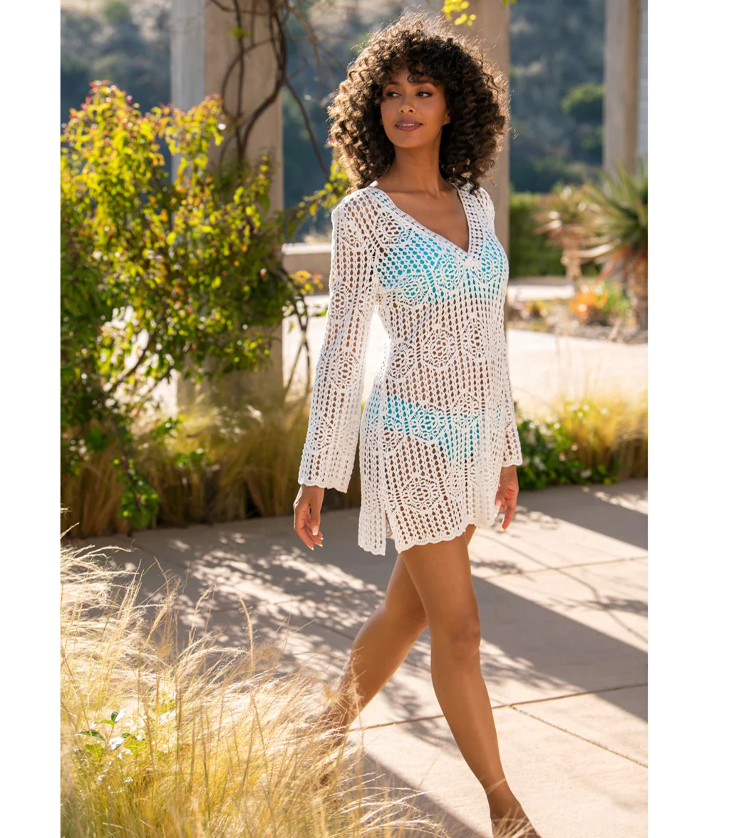 La Blanca Women's Waverly Covers V Neck Tunic - Image 7