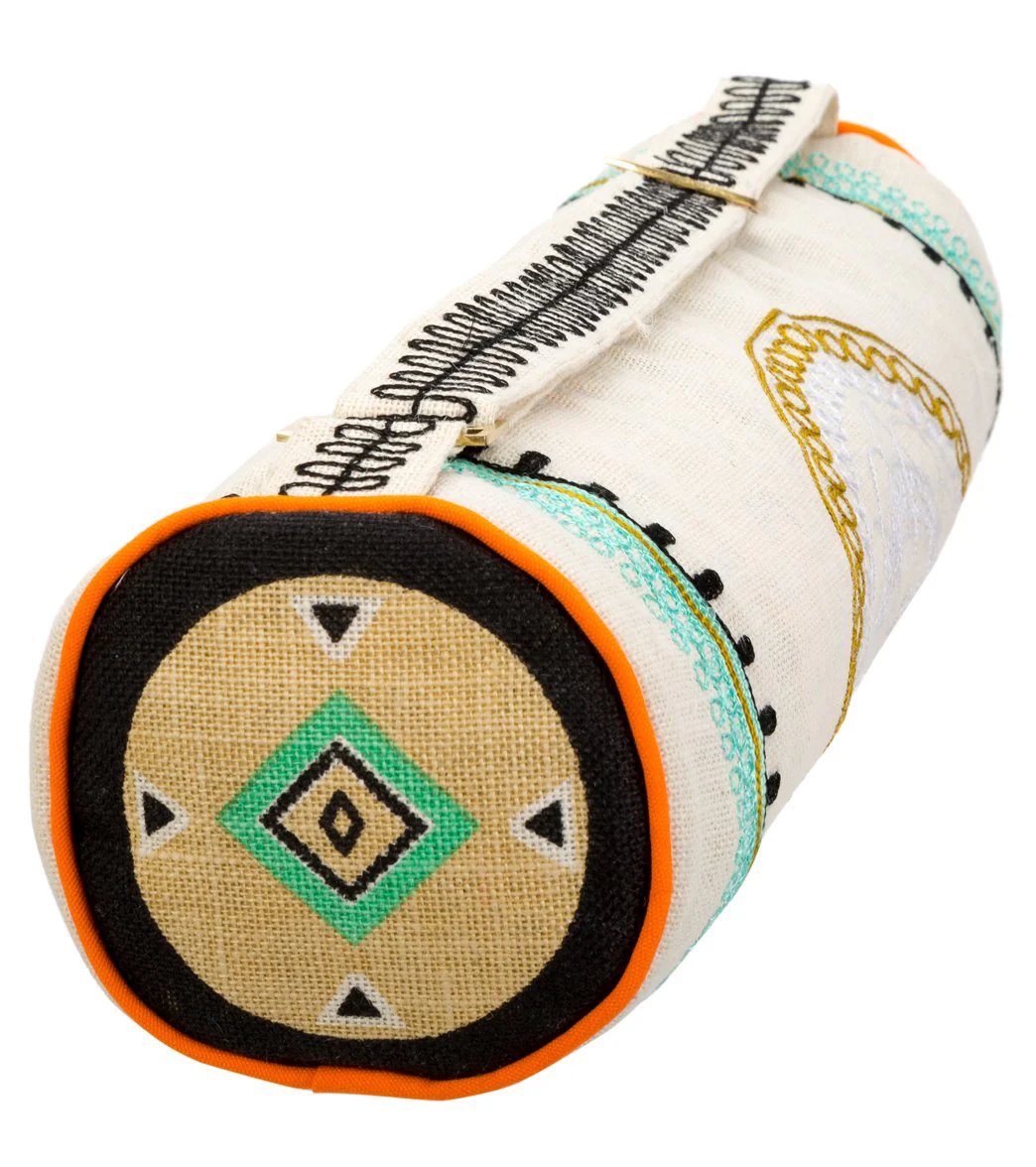 La Vie Boheme Jute Embroidered Yoga Mat Bag - Image 3