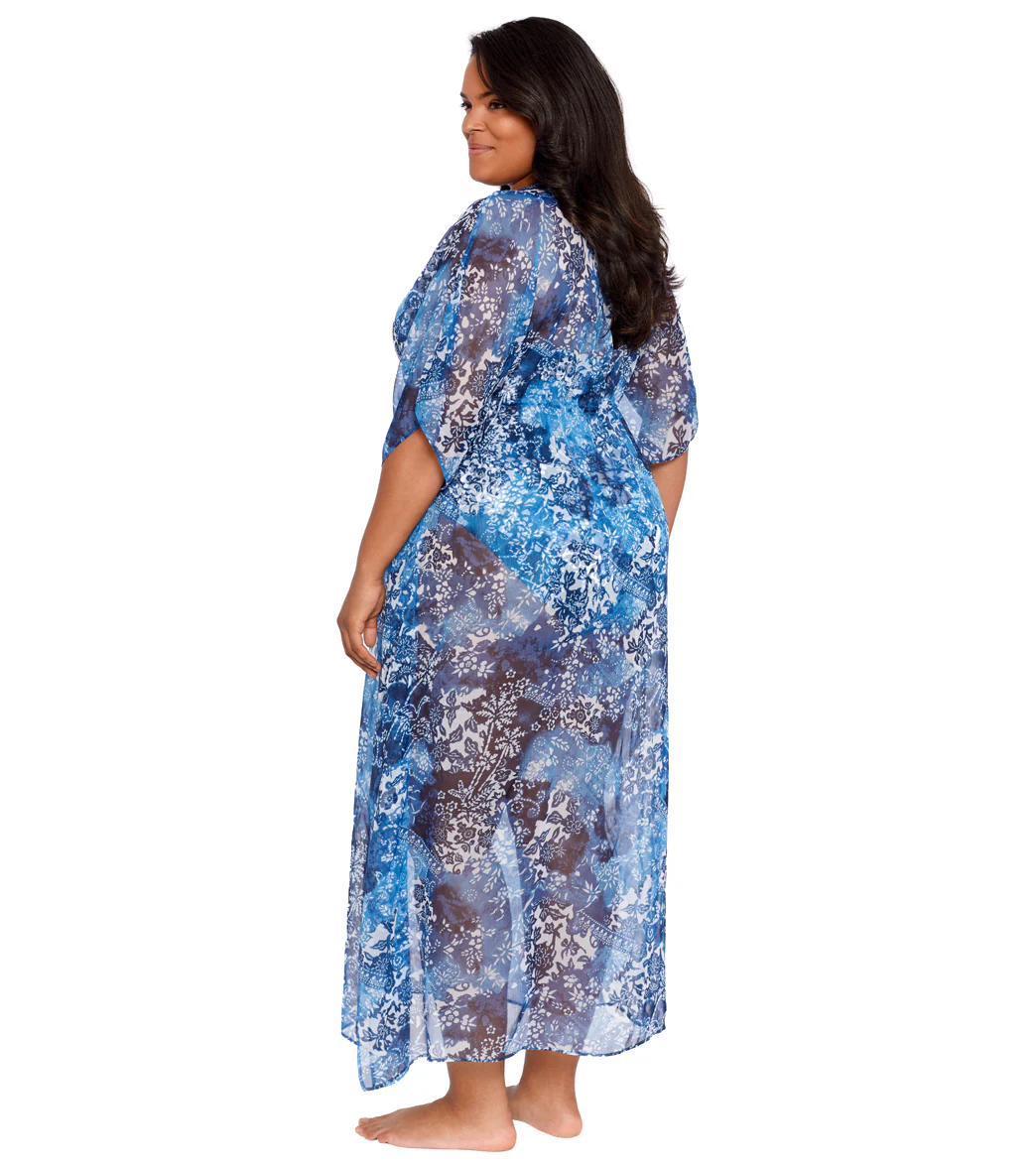Lauren Ralph Lauren Plus Size Midi Caftan Swim Cover Up - Image 2