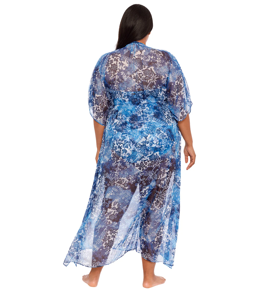 Lauren Ralph Lauren Plus Size Midi Caftan Swim Cover Up - Image 3