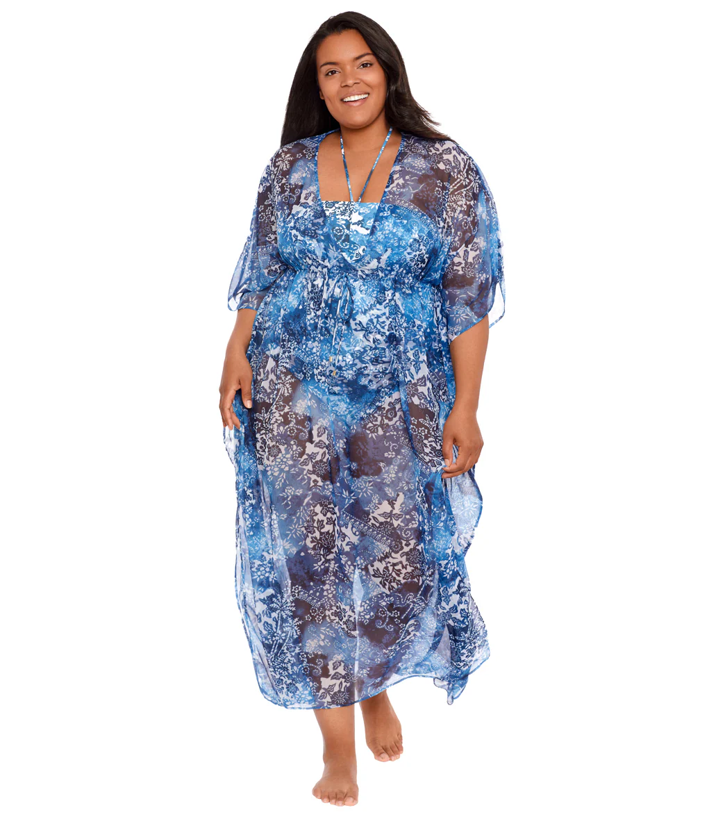 Lauren Ralph Lauren Plus Size Midi Caftan Swim Cover Up - Image 5