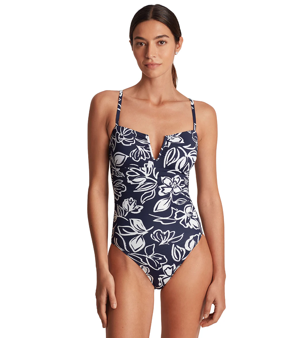 Lauren Ralph Lauren Women's Allora Floral Underwire Over The Shoulder One Piece Swimsuit - Image 7