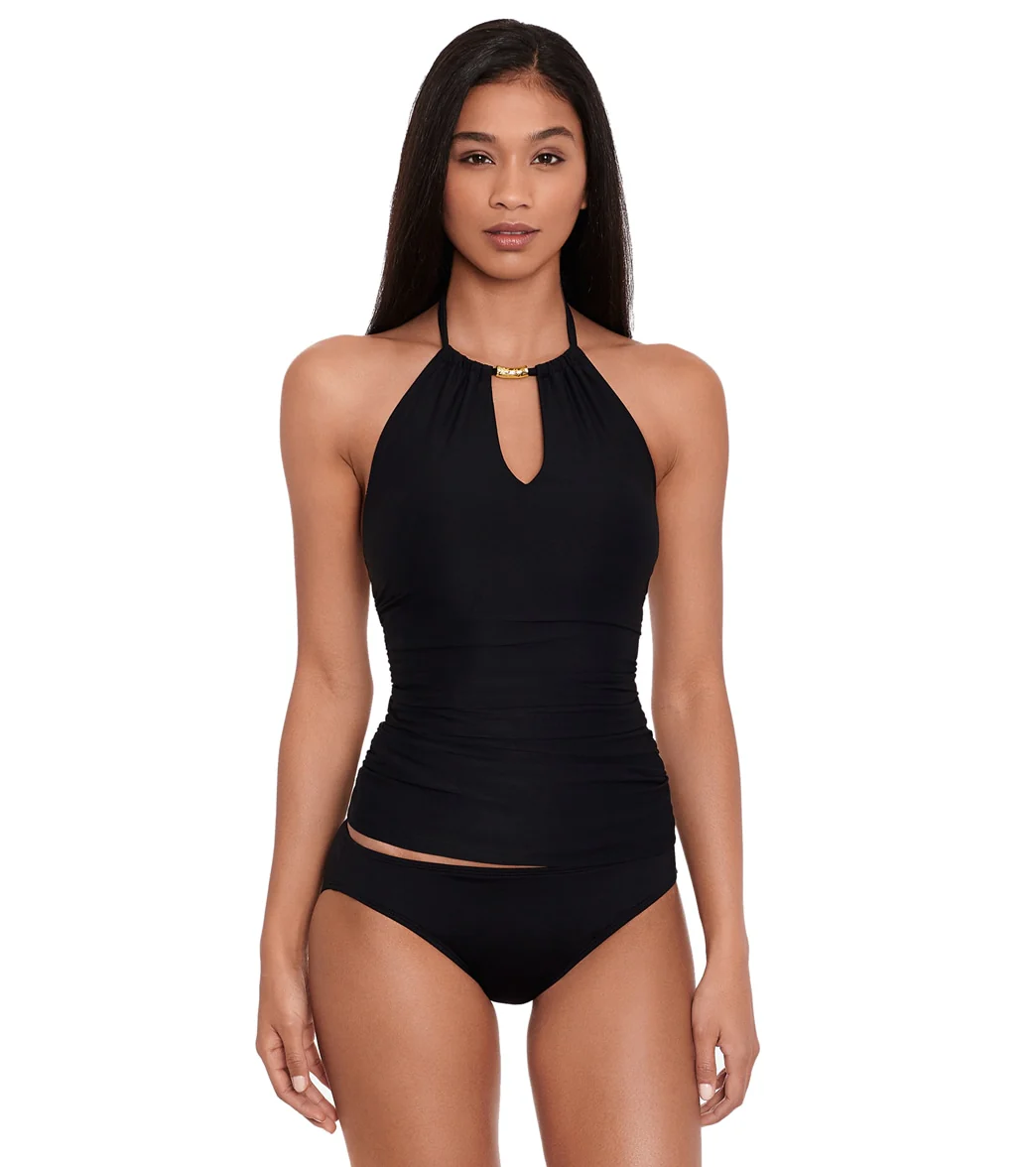 Lauren Ralph Lauren Women's Beach Club High Neck Tankini Top - Image 7