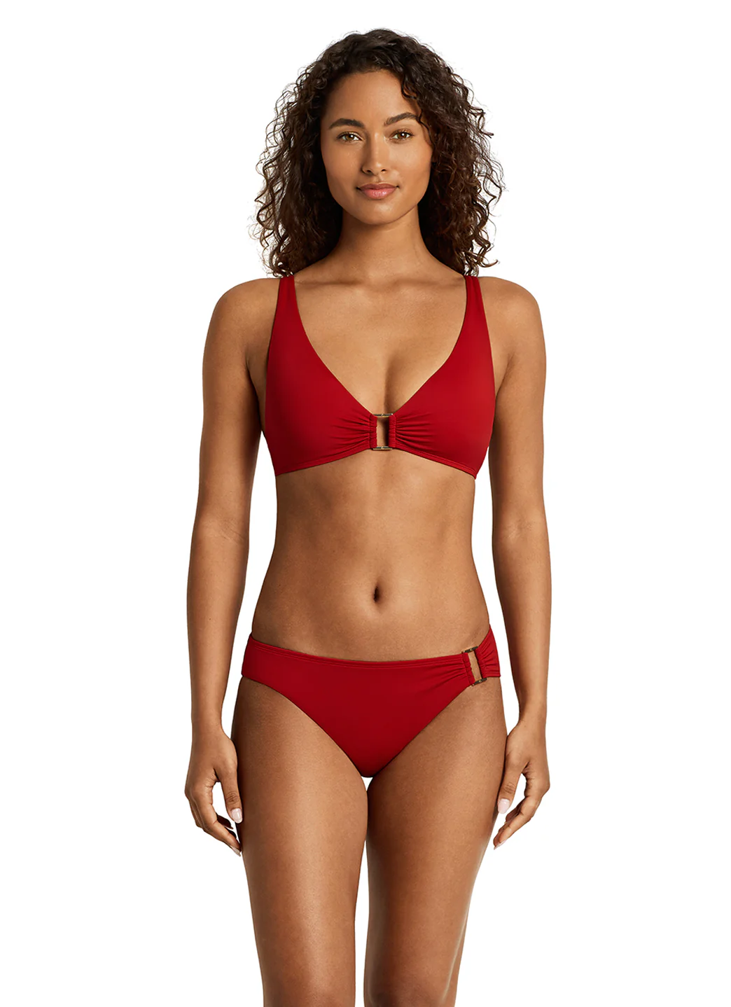 Lauren Ralph Lauren Women's Beach Club Solids Gold Hardware Ring Hipster Bikini Bottom - Image 12