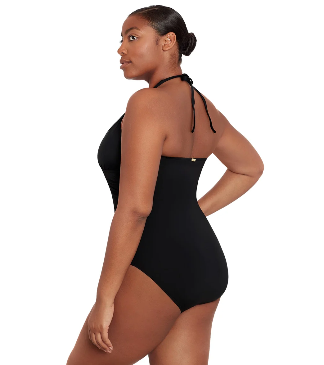 Lauren Ralph Lauren Women's Beach Club Solids High Neck One Piece Swimsuit - Image 4
