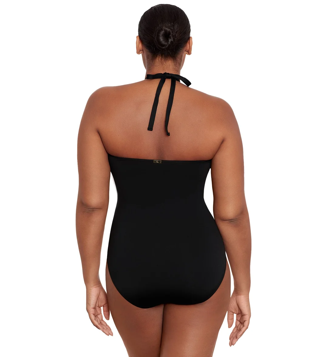 Lauren Ralph Lauren Women's Beach Club Solids High Neck One Piece Swimsuit - Image 5