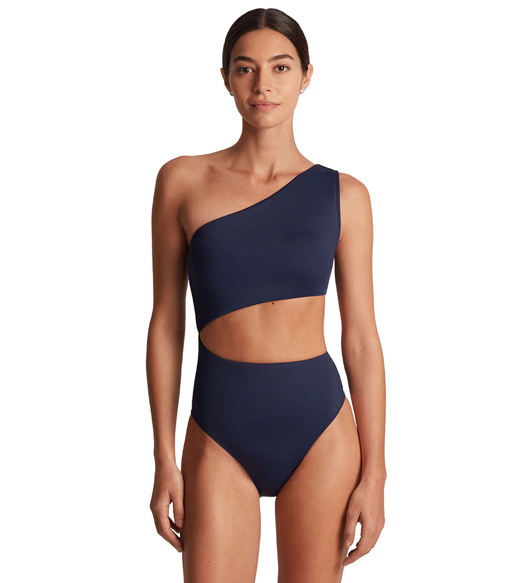 Lauren Ralph Lauren Women's Beach Club Solids One Shoulder Cutout One Piece Swimsuit - Image 3