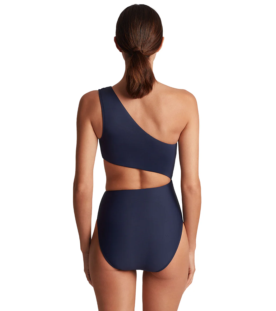 Lauren Ralph Lauren Women's Beach Club Solids One Shoulder Cutout One Piece Swimsuit - Image 5