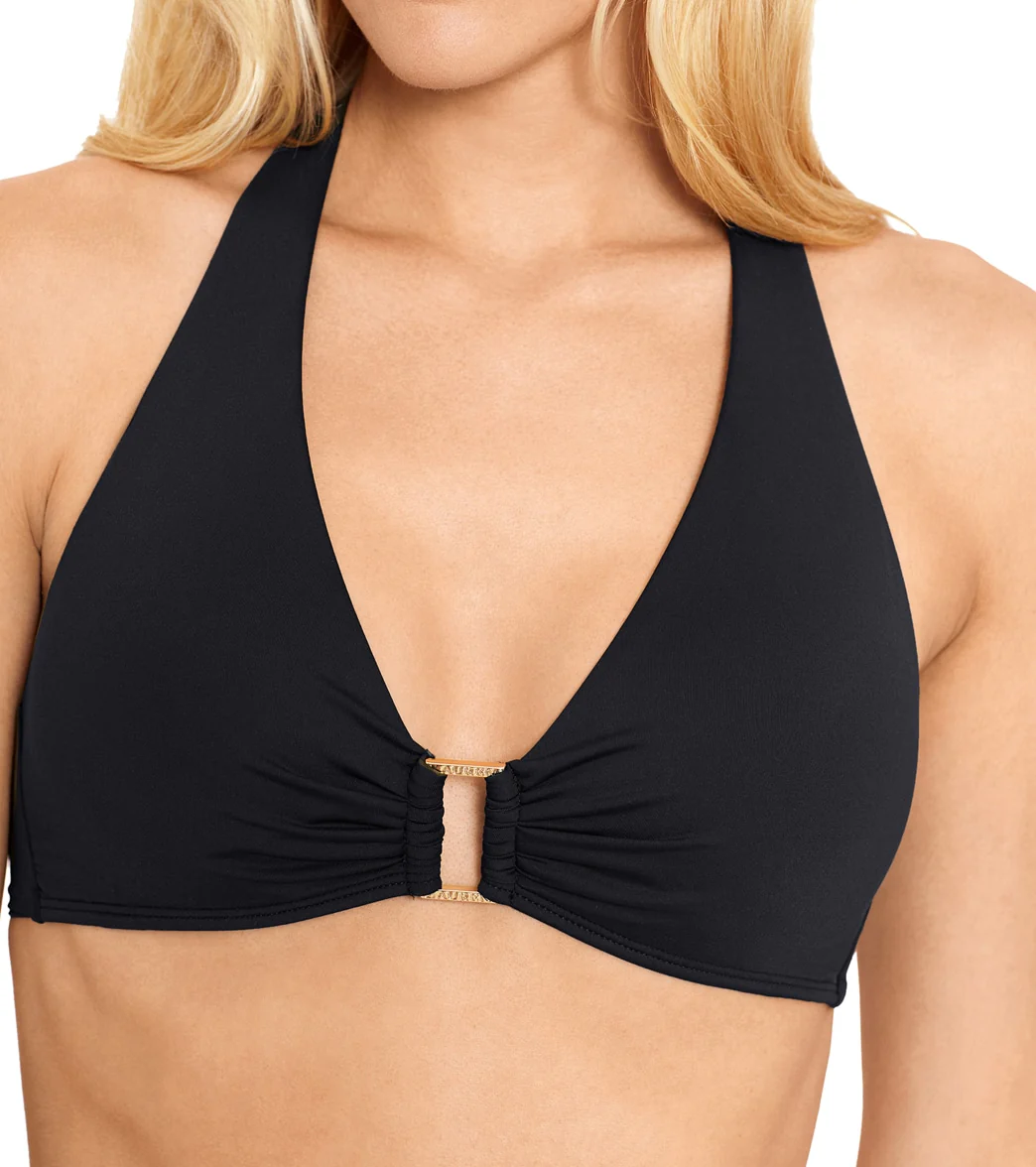 Lauren Ralph Lauren Women's Beach Club Solids Ring Halter Bikini Top - Image 16