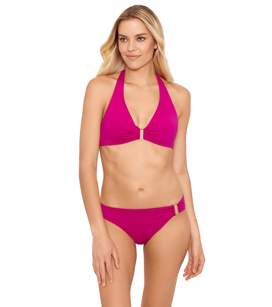 Lauren Ralph Lauren Women's Beach Club Solids Ring Halter Bikini Top - Image 4