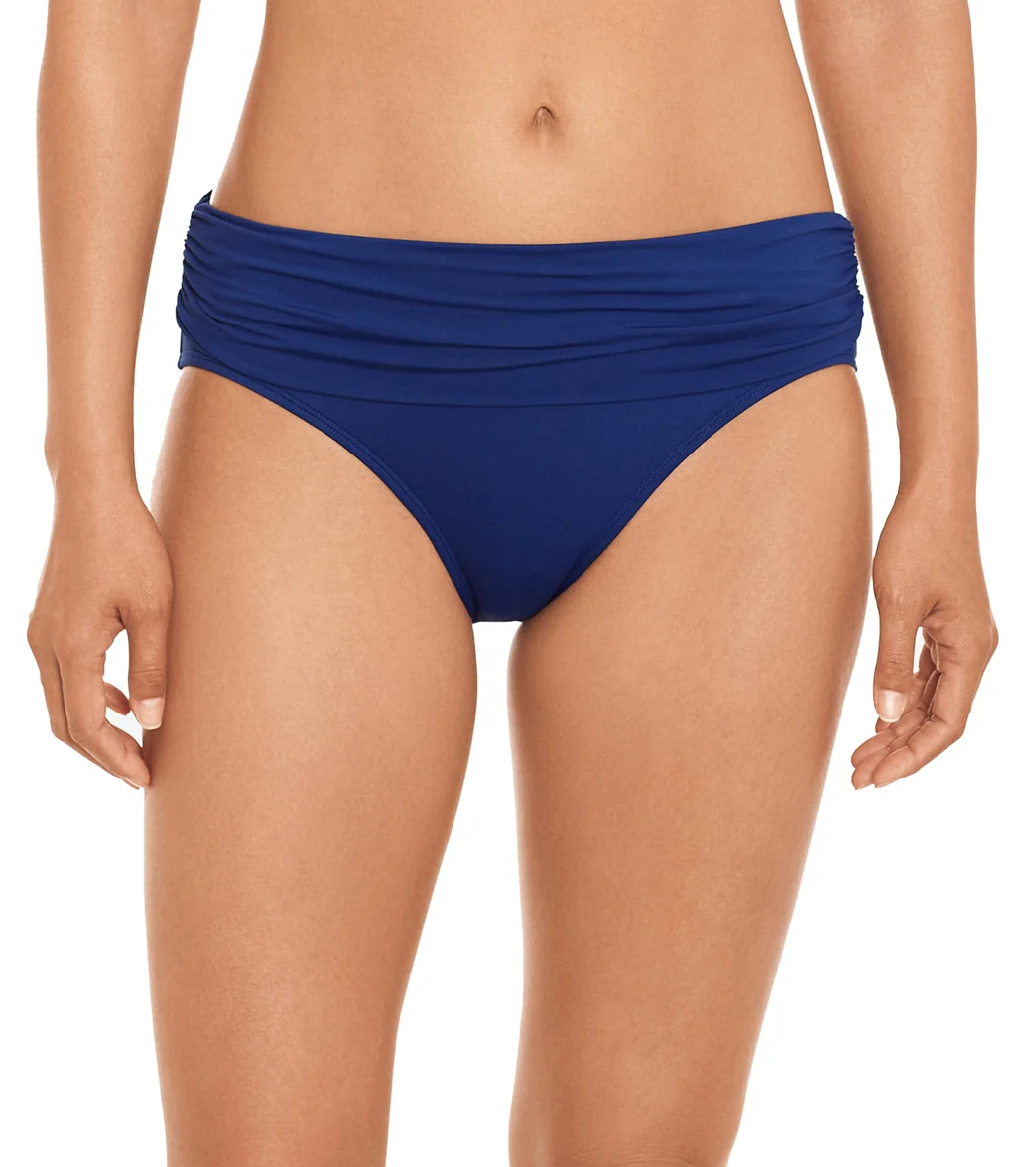 Lauren Ralph Lauren Women's Beach Club Solids Wide Shirred Banded Hipster Bikini Bottom - Image 12