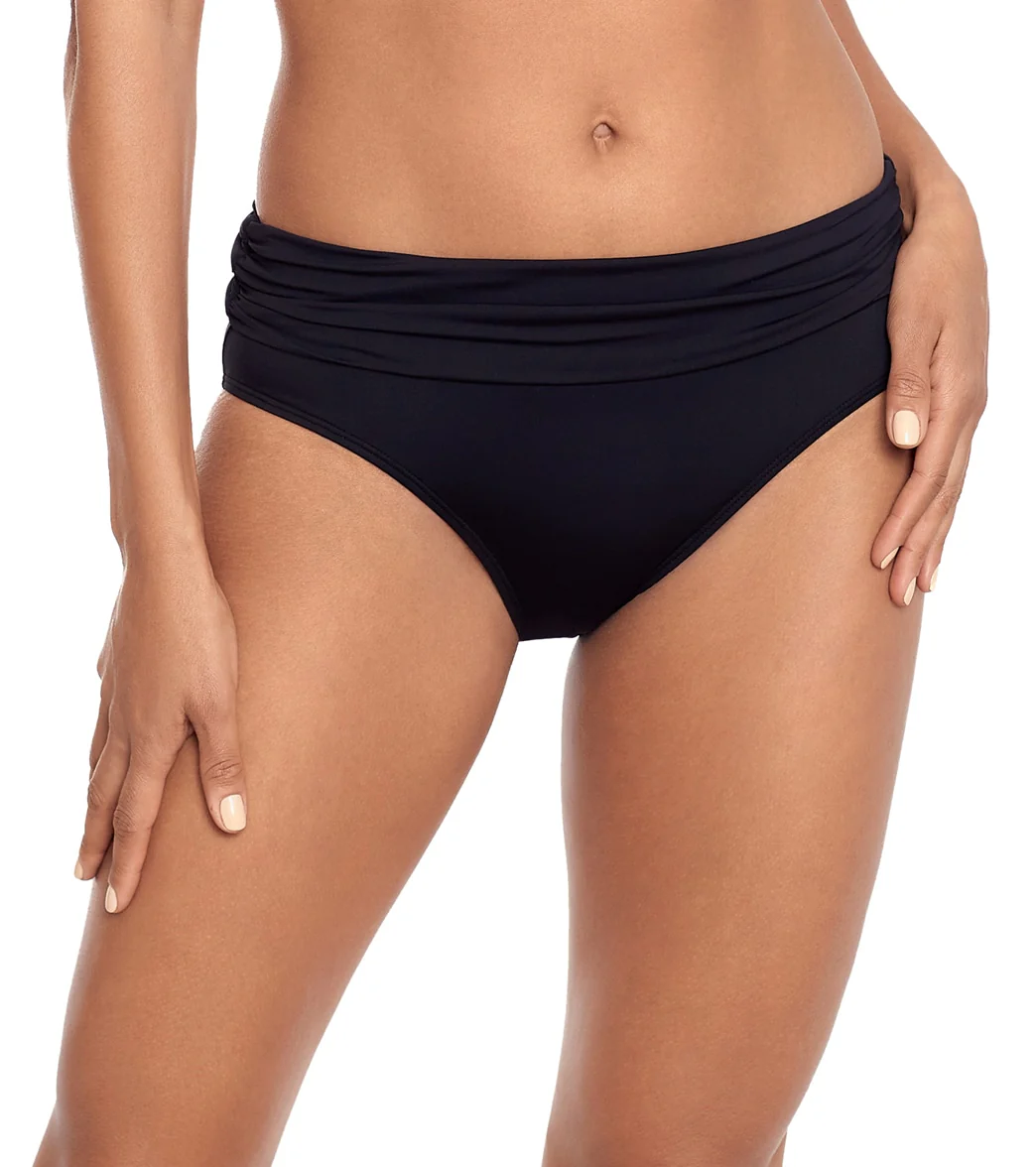 Lauren Ralph Lauren Women's Beach Club Solids Wide Shirred Banded Hipster Bikini Bottom - Image 18