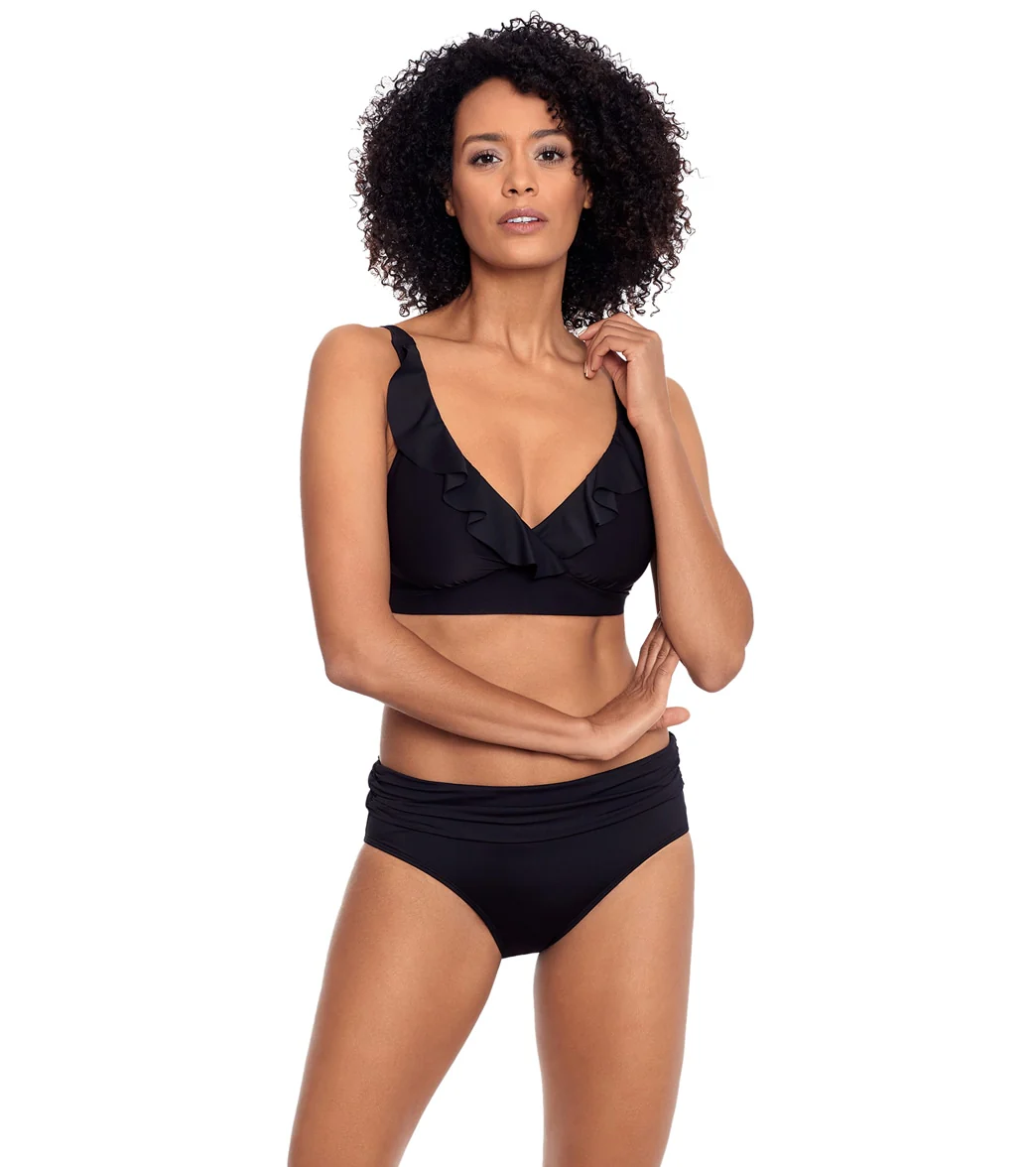 Lauren Ralph Lauren Women's Beach Club Solids Wide Shirred Banded Hipster Bikini Bottom - Image 21