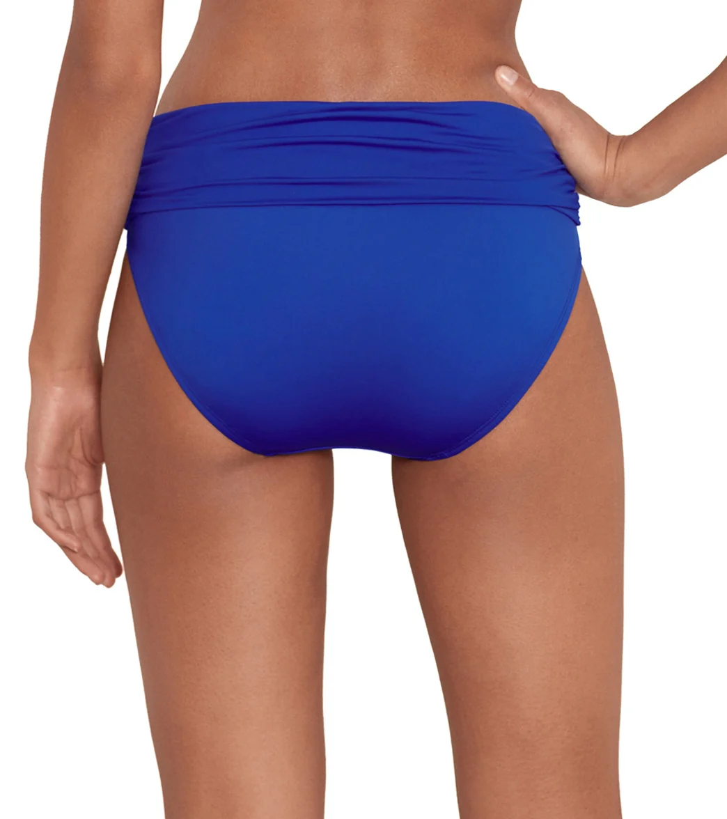 Lauren Ralph Lauren Women's Beach Club Solids Wide Shirred Banded Hipster Bikini Bottom - Image 8