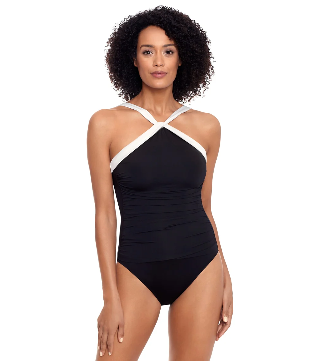 Lauren Ralph Lauren Women's Bel Air Halter High Neck One Piece Swimsuit - Image 6