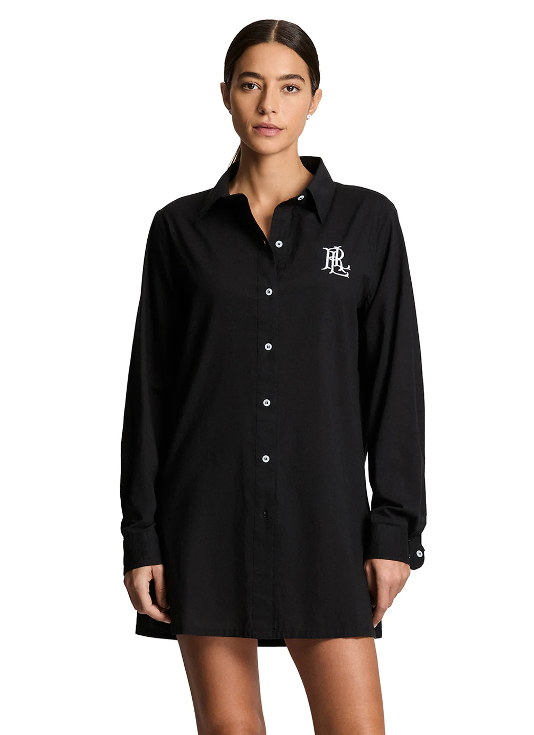 Lauren Ralph Lauren Women's Cotton Logo Embroidered Cover Up Shirt - Image 2