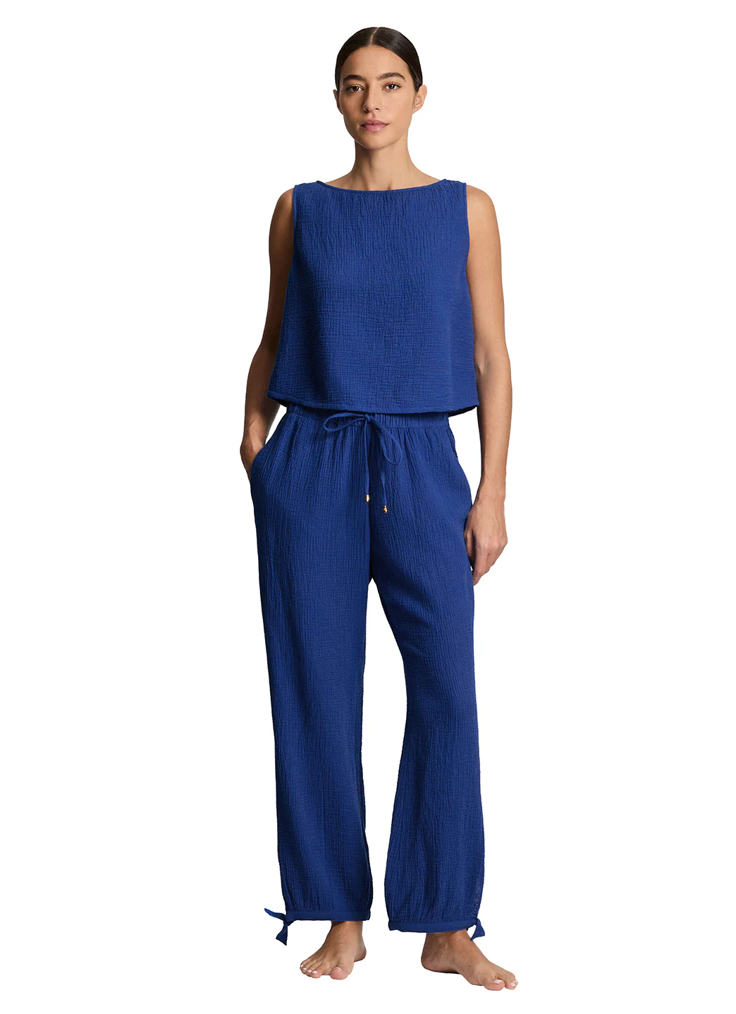 Lauren Ralph Lauren Women's Double Gauze Top And Bottoms Cover Up Set - Image 7