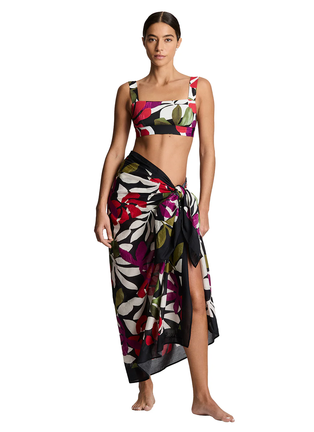 Lauren Ralph Lauren Women's Modern Jungle Floral Border Pareo - Image 6