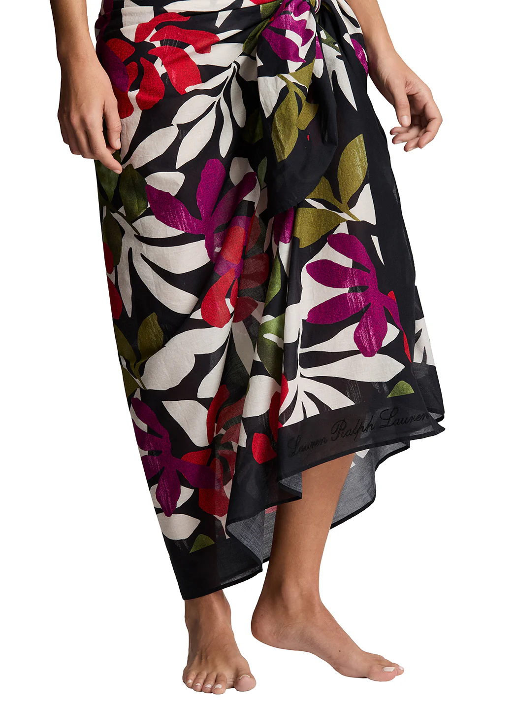 Lauren Ralph Lauren Women's Modern Jungle Floral Border Pareo - Image 7