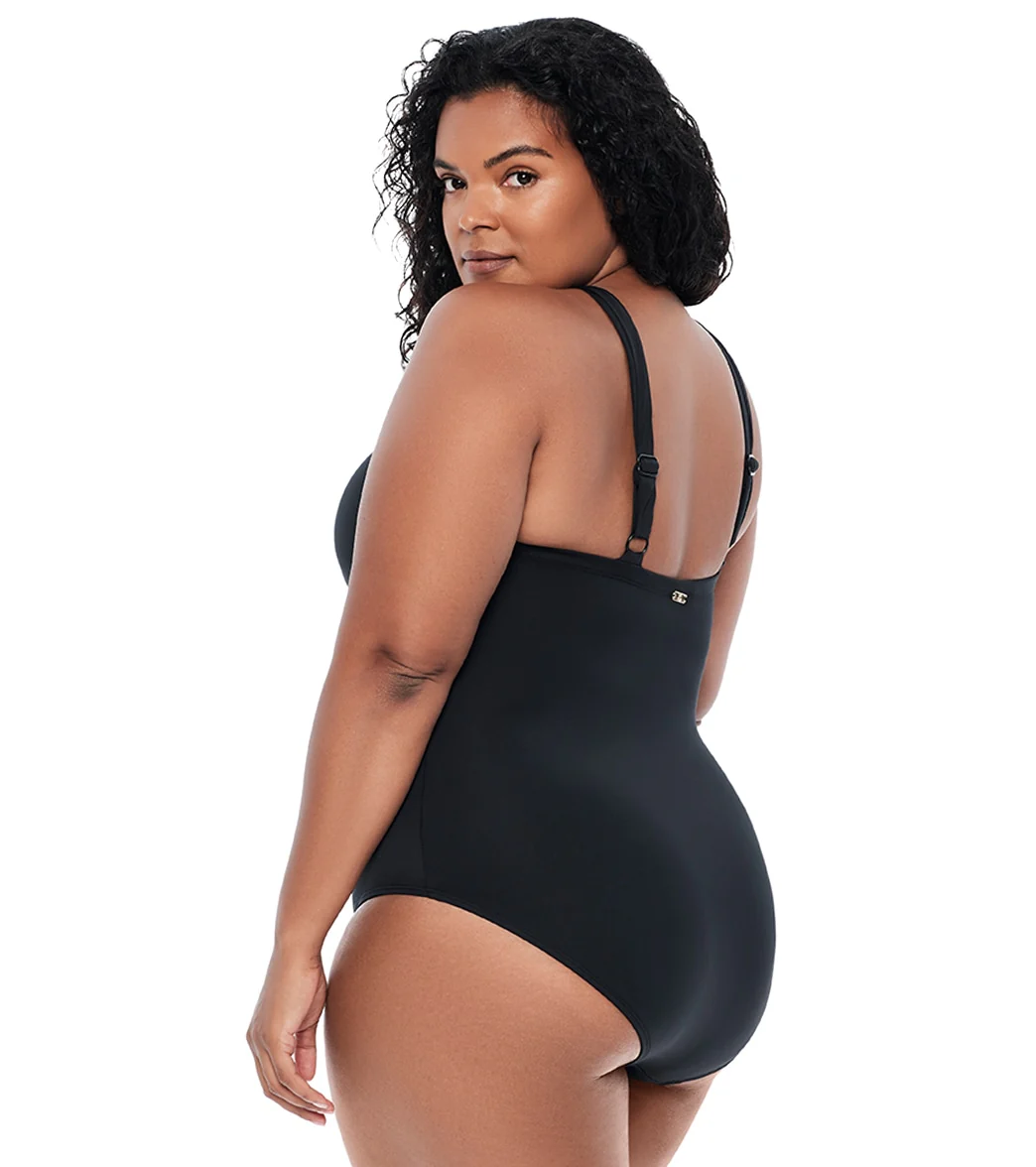 Lauren Ralph Lauren Women's Plus Size Beach Club Glamour High Neck One Piece Swimsuit - Image 2